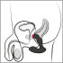 Rebel - vibrador prostático remoto recargable (negro)