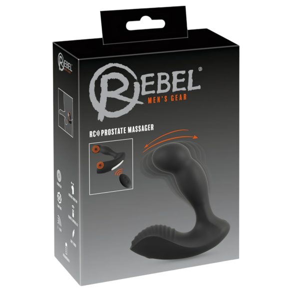 Rebel - masajeador prostático vibrador recargable con control remoto - negro