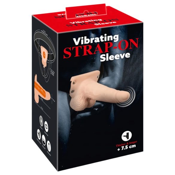 You2Toys Strap-on: Consolador Hueco Ajustable (Color Natural)