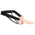 You2Toys Strap-on: Consolador Hueco Ajustable (Color Natural)