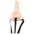 You2Toys Strap-on: Consolador Hueco Ajustable (Color Natural)