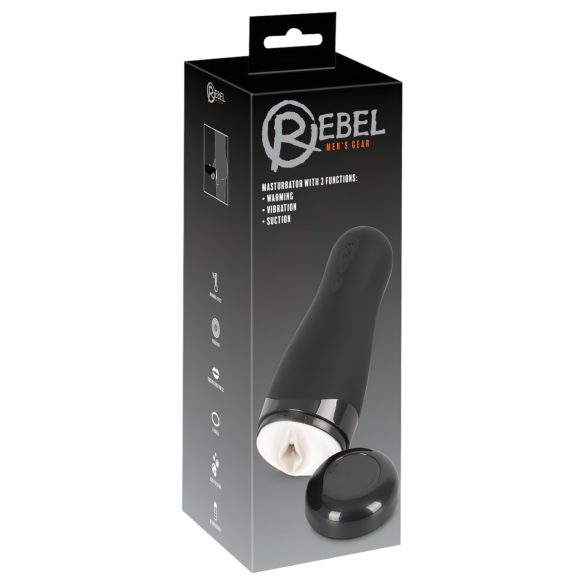 Rebel Triple Acción - Masturbador Recalentador Recargable