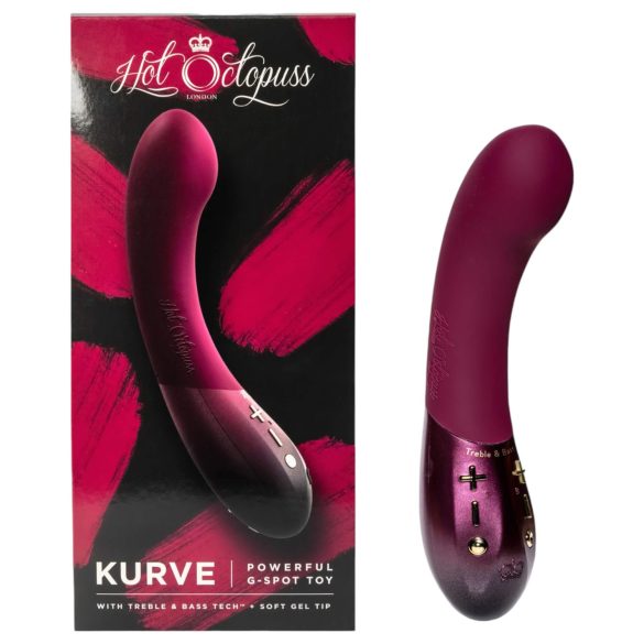 Hot Octopuss Kurve - vibrador recargable y resistente al agua para punto G (púrpura)