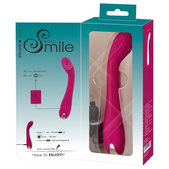 SMILE - vibrador punto G recargable con relieves - silicona lila