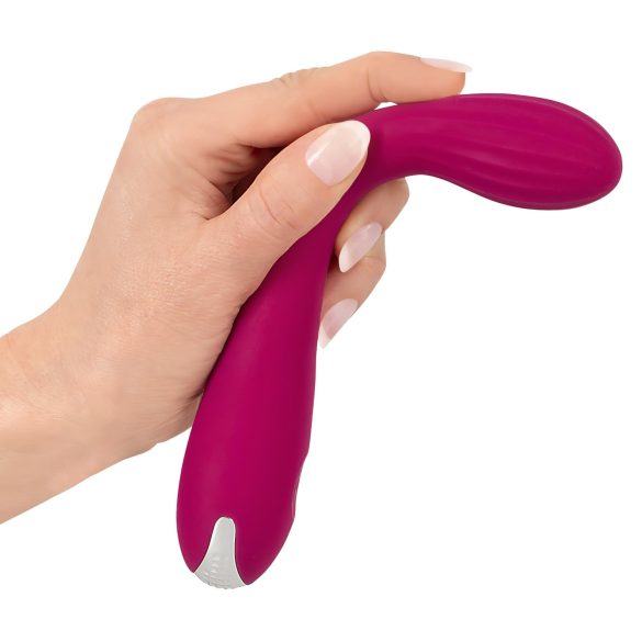 SMILE - vibrador punto G recargable con relieves - silicona lila