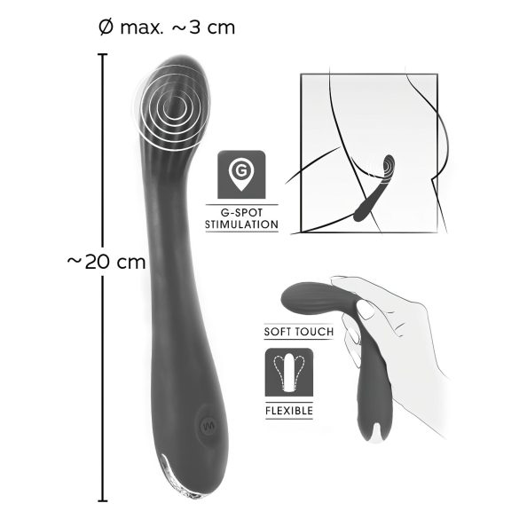 SMILE - vibrador punto G recargable con relieves - silicona lila