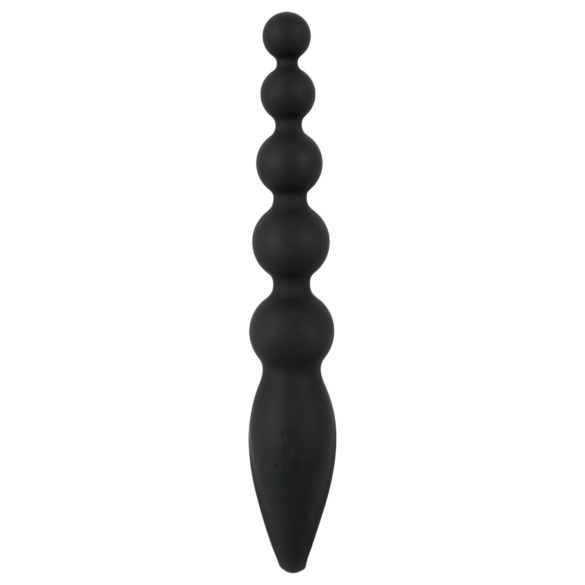 ANOS - plug anal con cuentas - vibrador - silicona negra