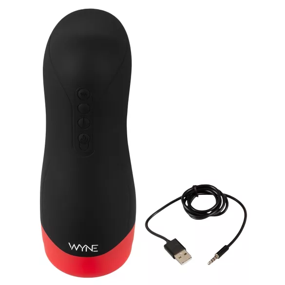 WYNE 01 - masturbador recargable vibrador succionador calefactable negro