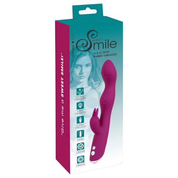 SMILE - vibrador flexible con brazo para clítoris A y punto G - silicona lila