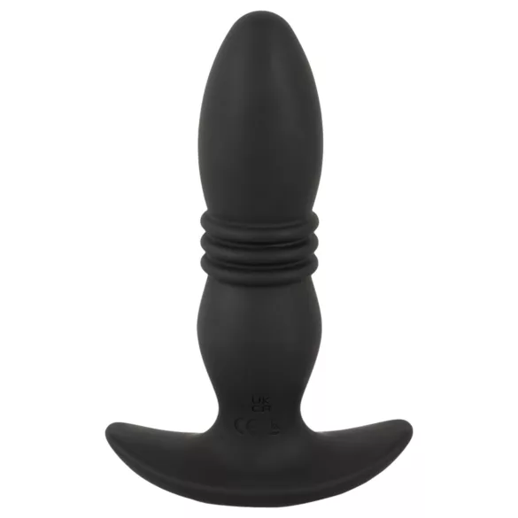ANOS - vibrador anal con empuje y control remoto - silicona negra
