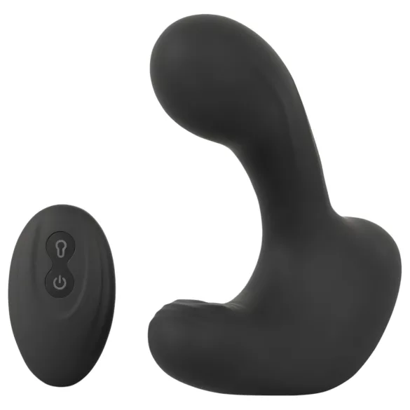 Rebel RC - plug anal inflable con vibración recargable - silicona negra