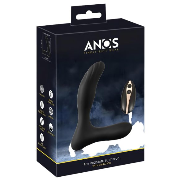Vibrador próstata recargable con control remoto (negro)