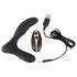 Vibrador próstata recargable con control remoto (negro)