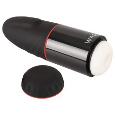   WYNE 02 - Masturbador vibrador-suctor recargable (blanco y negro)