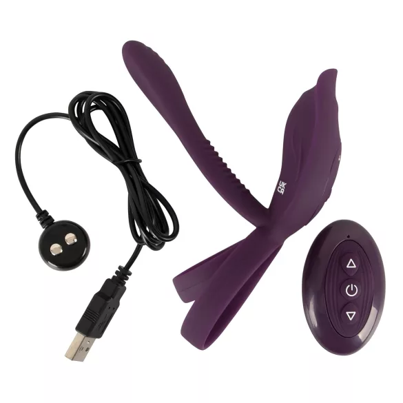 Couples Choice - anillo vibrador recargable con control remoto (lila)