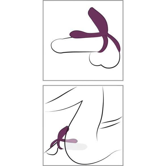 Couples Choice - anillo vibrador recargable con control remoto (lila)