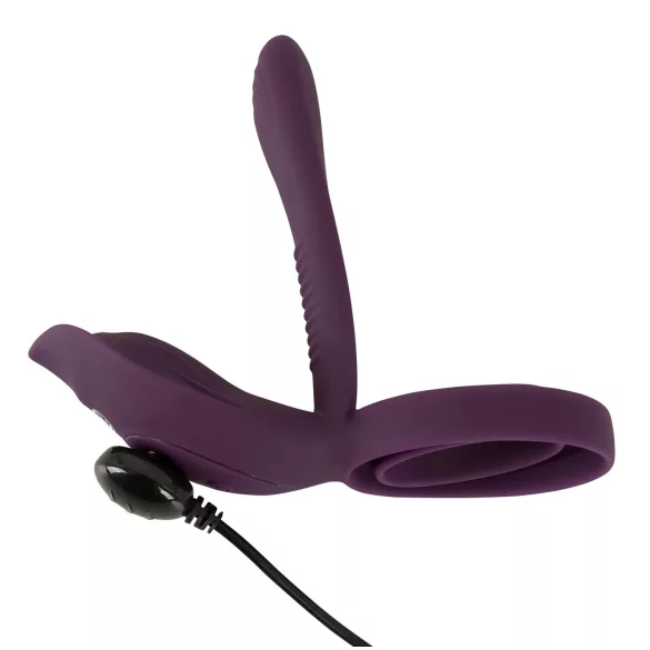 Couples Choice - anillo vibrador recargable con control remoto (lila)