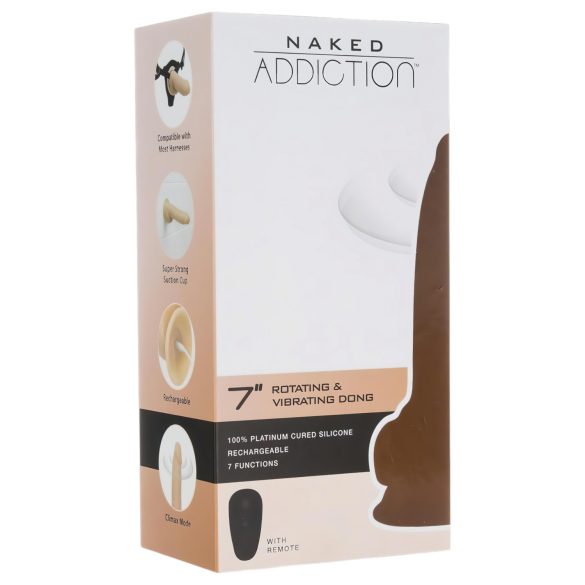 Vibrador Rotativo Naked Addiction 7: 18cm de placer natural