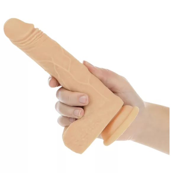 Naked Addiction - consolador vibrador empujador - 19 cm - color natural