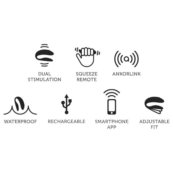 We-Vibe Chorus - vibrador para parejas recargable con app - naranja