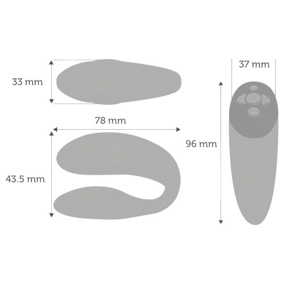 We-Vibe Chorus - vibrador para parejas recargable con app - naranja