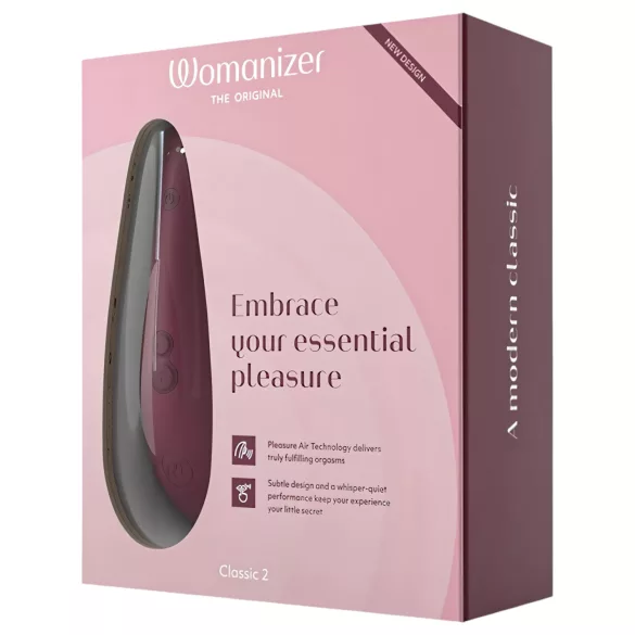 Womanizer Classic 2 - succionador de clítoris recargable ondas de aire - rojo