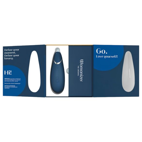 Womanizer Premium 2 - succionador de clítoris por ondas de aire - azul