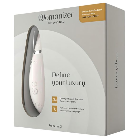 Womanizer Premium 2 - succionador de clítoris por ondas de aire - blanco