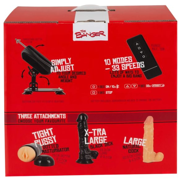 The Banger - máquina sexual - incluye 2 consoladores y 1 vagina masturbadora