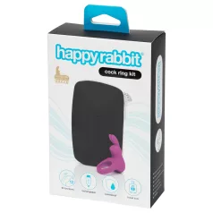   Happyrabbit - Anillo vibrador para pene con estuche - silicona lila