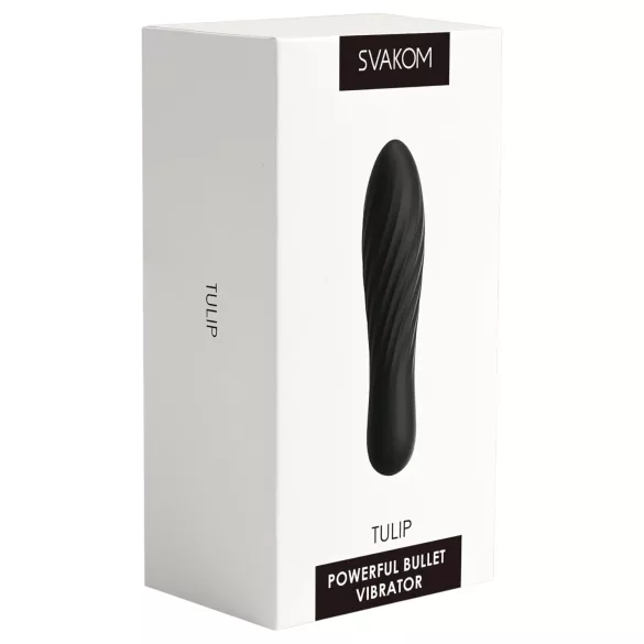 Svakom Tulip - mini vibrador tipo bala recargable (negro)