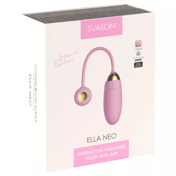 Svakom Ella Neo - huevo vibrador inteligente - silicona rosa