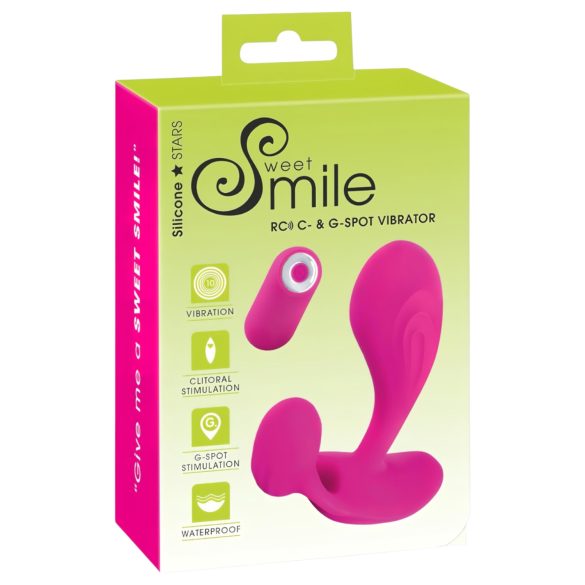 SMILE RC - vibrador punto G recargable con mando - silicona rosa