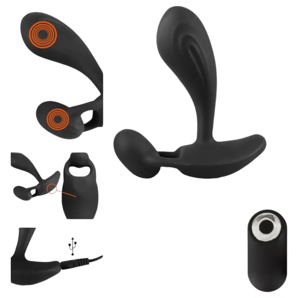 Rebel RC - 2en1 vibrador de próstata (negro)