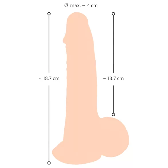 Nature Skin - consolador realista - 19 cm - color piel