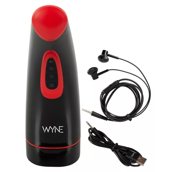 WYNE 03 - masturbador masculino recargable con vibración y succión - negro