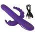 Sonrisa Triple - Vibrador rotativo y pulsante con triple brazo, recargable (lila)
