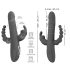 Sonrisa Triple - Vibrador rotativo y pulsante con triple brazo, recargable (lila)