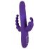 Sonrisa Triple - Vibrador rotativo y pulsante con triple brazo, recargable (lila)