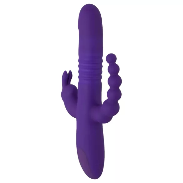 SMILE Triple - vibrador recargable triple, rotación y embestidas (lila)