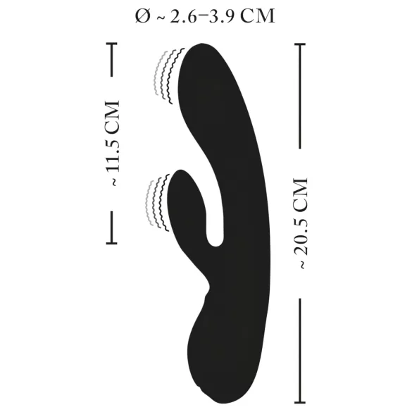 XOUXOU - vibrador recargable con succionador de clítoris - silicona negra