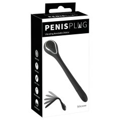 Pene Plug Dilatador - recargable, vibrador (1,1cm) - negro Pene Plug Dilatador - recargable, vibrador (1,1cm) - negro