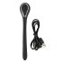 Pene Plug Dilatador - recargable, vibrador (1,1cm) - negro
