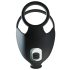 Rebel - anillo vibrador y masajeador testicular (negro)