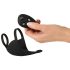 Rebel - Anillo pene y vibrador para testículos recargable (negro)