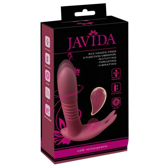 Javida RC - Vibrador de Clítoris con Control Remoto, 3 Funciones (Rojo)