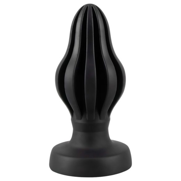 ANOS - plug anal suave y acanalado 5 cm - negro
