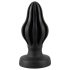 ANOS - plug anal suave y acanalado 5 cm - negro