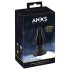 ANOS - plug anal suave y acanalado 5 cm - negro