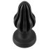 ANOS - plug anal suave y acanalado 5 cm - negro